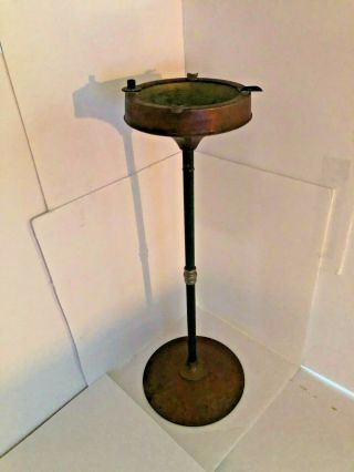 Standing Ashtray Floor Stand Ashtray Vintage Copper Brass