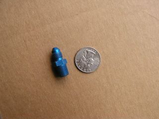 AN 816 - 4D to 1/8” NPT AN to Pipe thread fitting straight anodized Blue 2