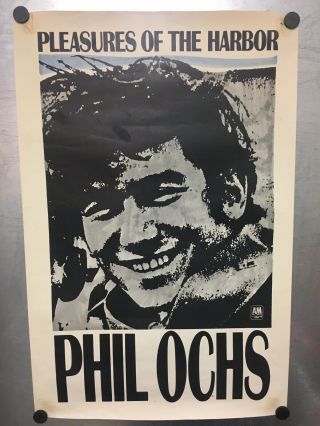 Very Rare Phil Ochs Vintage “pleasures Of The Harbor“ Poster