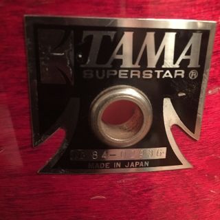 Tama Vintage Superstar Cherry Wine 12” X 11” Rack Tom Made In Japan 1984 2