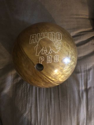 Brunswick Rhino Pro Vintage Gold 15 Lb Bowling Ball (left Handed)