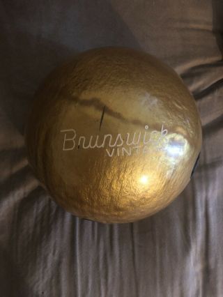 Brunswick Rhino Pro Vintage Gold 15 Lb Bowling Ball (left Handed) 2