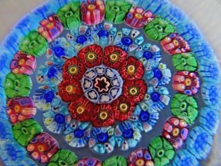 Vintage Baccarat Crystal France Concentric Millefiori Paperweight Art Glass