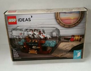 Lego Ideas Ship In A Bottle 21313 Expert Building Kit,  100 Complete With