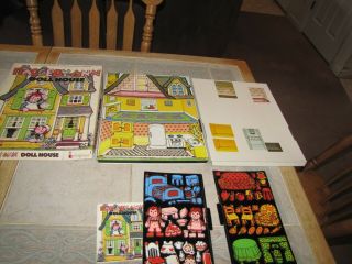 Vintage 1974 Raggedy Ann Doll House Colorforms Complete