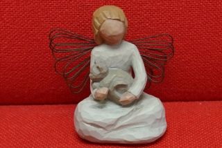 Retired Willow Tree Angel Of Kindness With Cat Figure By Susan Lordi C.  1999