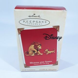 Hallmark Keepsake Ornament Disney Lion King Mufasa And Simba 2003