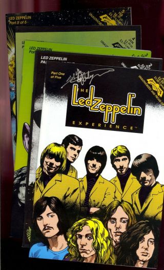 The Led Zeppelin Experience 1 - 5 Revolutionary Comics 1993 Signed By Writer Nm