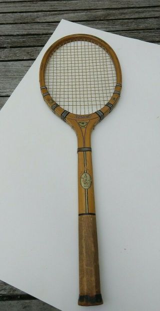 Vintage Wright & Ditson Championship Davis Cup Model Wooden Tennis Racquet