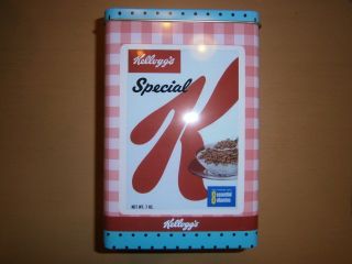 Kelloggs Promotional Advertising Tin Box Cereals Vintage Promo Rare Type 2