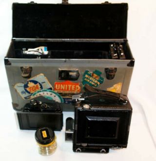 Vintage Speed Graphic Graflex Camera Set $$$