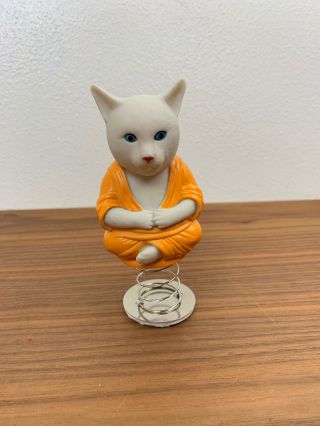 Dashboard Buddha Cat Bobblehead Wiggler Car Figure Desk - Archie Mcphee