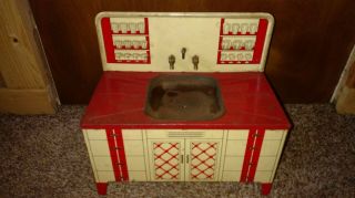 Vintage Childs Metal Play Sink Made By Wolverine Supply And Mfg.  Co.