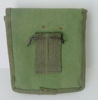 Vintage Jungle First Aid Kit Army Green Canvas Medic Bag With Belt Loop 3
