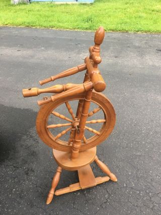 Vintage Upright Style Drive Spinning Wheel 39” Tall