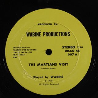 Wabine The Martians Visit Wabine 12 " Vg,  Island Disco Funk Hear