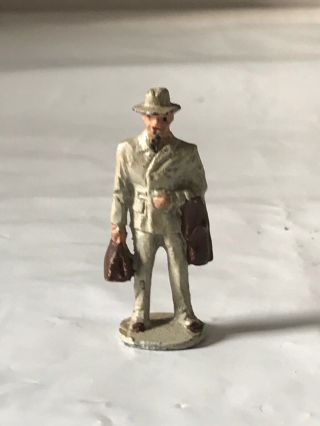 Vintage Barclay Manoil ? Lead Figure Man (dr.  ?) For Train Layout