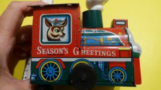 Vintage DREAMLAND Express Tin Litho Windup Train with plastic Smokestack 2