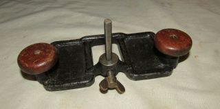 Old metal hand router woodworking tool wooden knobs vintage tool plane 3