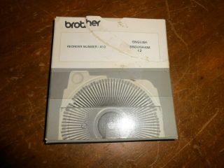 Vintage Brothers Cassette Daisy Wheel English Brougham 12 Made In Japan
