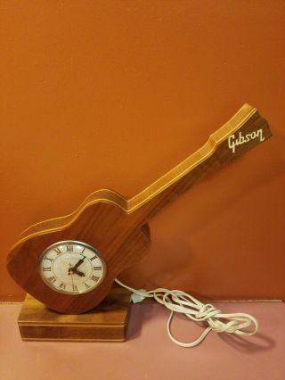 Vintage Gibson Guitar Clock Hand Made In Kalamazoo Mi 1950s Rare Very Few Made