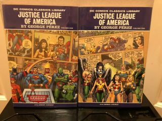 Justice League Of America By George Perez Vol 1 And 2 Hc Set Dc Classics 1st