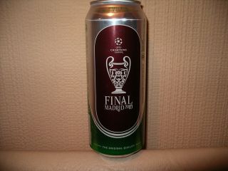 Heineken Empty 0,  5 Liter Beer Can Champions League Final 2010 Madrid