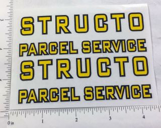 Structo Parcel Service Delivery Van Truck Replacement Stickers St - 128