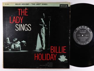 Billie Holiday - The Lady Sings Lp - Decca - Dl 8215 Mono Dg Vg,