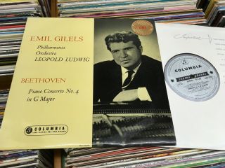 Emil Gilels Beethoven: Piano Concerto No 4 10 " Lp Uk Columbia B/s Sbo 2752 M -