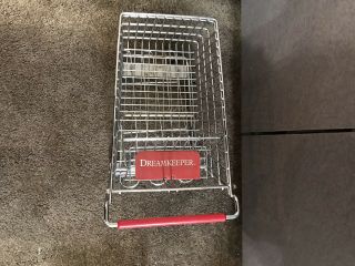 Vintage Chrome Dreamkeeper Mini Shopping Grocery Cart Basket Red Seat parts 12” 2