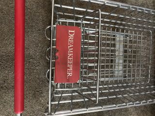 Vintage Chrome Dreamkeeper Mini Shopping Grocery Cart Basket Red Seat parts 12” 3