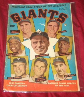 1952 York Giants Fawcett Comic Book Willie Mays Baseball