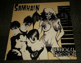 Samhain Unholy Passion Lp Tan Sleeve Plan 9 1st Press Kbd Rare Misfits Danzig