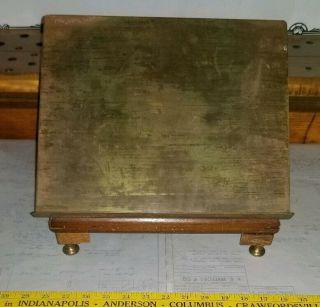 Vintage Oak & Brass book rest,  table top music stand,  lectern,  wedding seating 2