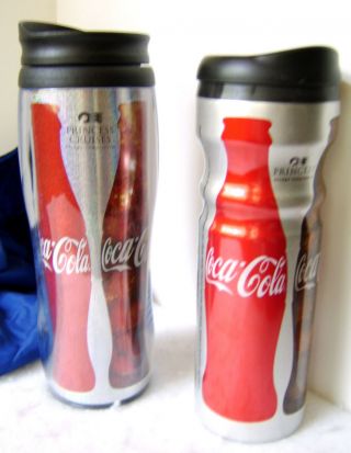 Coca Cola / Princess Cruise Aluminum Bottle with Lid & Insulated Travel Mug 2