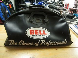 Vintage Retro Bell Helmets Large Leather Helmet Bag