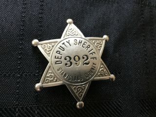 Vintage And Obsolete Stanislaus County,  Ca Deputy Sheriff Badge 392