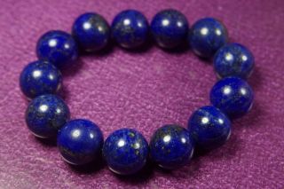 Chinese Hand - Made Natural Blue Lapis Lazuli Round Beads Bracelets 16mm