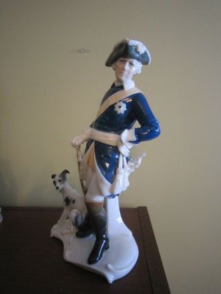 Fridrich The Great - Porcelain Figurine Made In Germany By Karl Ens,  Volkstedt