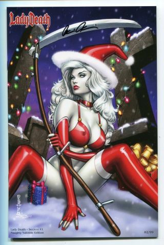 Lady Death Secrets 1 Naughty Yuletide Holidaze Variant Cover By Mike Debalfo