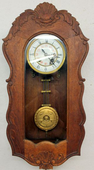Antique Wall Clock Chime Clock Regulator 19th Century Gustav Becker
