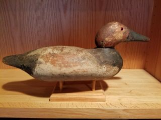 100 Yr Old Mason Glasseye Drake Canvasback Wood Duck Decoy Detroit Mi