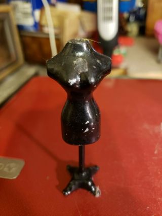 Vintage Miniature Cast Iron Black Seamstress Model Unmarked