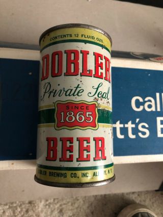 Dobler Private Seal Since 1865 Flat Top Beer Can " Keglined " Albany,  York