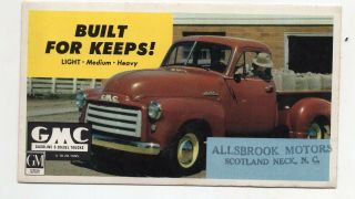Vintage Gmc Pickup Trucks Advertising Blotter