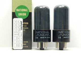National Union 6v6gt Matched Vintage Vacuum Tube Pair Nos Nib (matched 0.  9 Ma)