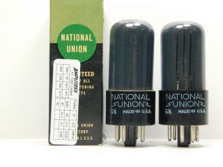 National Union 6v6gt/g Matched Vintage Vacuum Tube Pair Nos Nib (matched 1.  0 Ma)