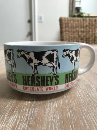 Rare Vintage Hershey’s Chocolate World Coffee Mug Cow Illustrations