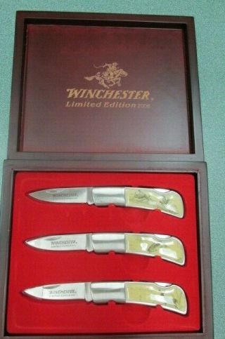 Winchester Limited Edition 2006 - 3 Knife Set - Pheasant - Trout - Buck